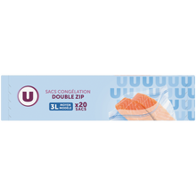 U Sacs congélation taille moyenne fermeture zip x20