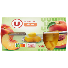 U Coupelles de fruits à la pêche  x4  -  260g