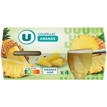 U Coupelle de fruits à l'ananas x4 - 260g