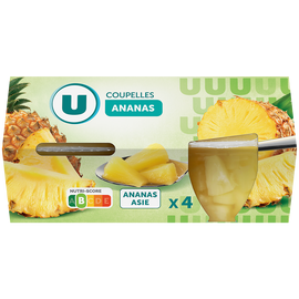 U Coupelle de fruits à l'ananas  x4  -  260g