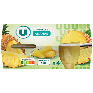 U Coupelle de fruits à l'ananas  x4  -  260g