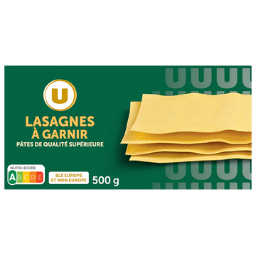 U Lasagnes qualité supérieure  boîte de 500g