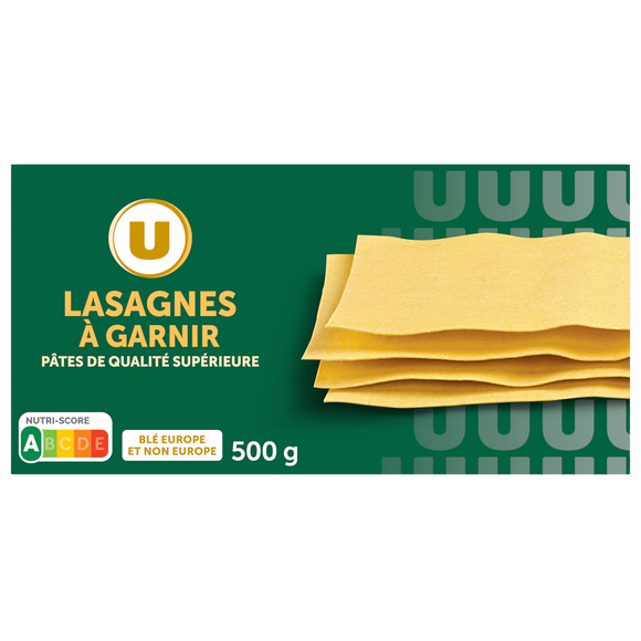 U Lasagnes qualité supérieure  boîte de 500g