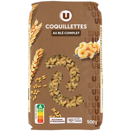 U Coquillette au blé complet  sachet de 500g