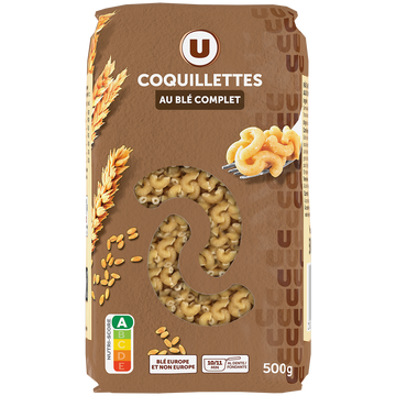 U Coquillette au blé complet  sachet de 500g