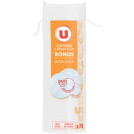 U Disque à démaquiller rond  sachet de 70