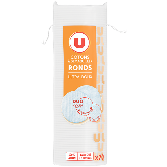 U Disque à démaquiller rond  sachet de 70