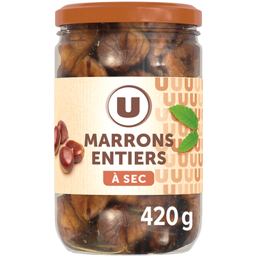 U Marrons entiers à sec - Bocal 420g