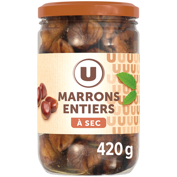U Marrons entiers à sec - Bocal 420g