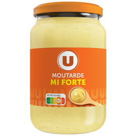 U Moutarde mi-forte  bocal atlas de 37cl, 350g