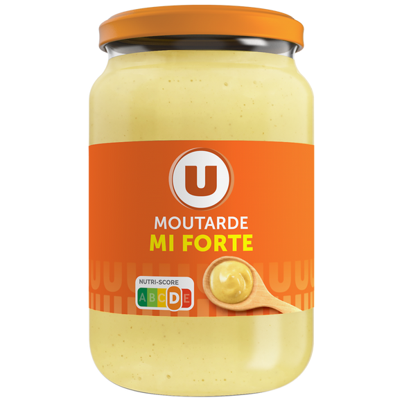 U Moutarde mi-forte  bocal atlas de 37cl, 350g