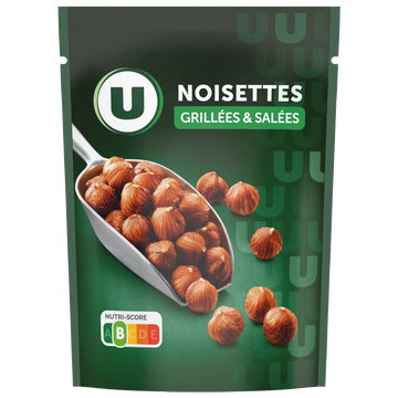 U Noisettes grillées salées  sachet de 100g