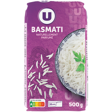 U Riz long basmati paquet aluminisé de 500g