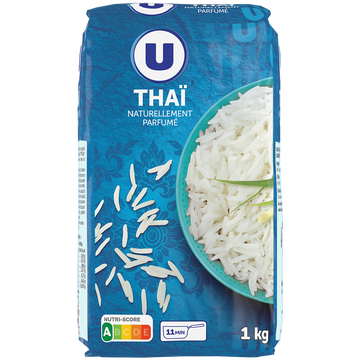 U Riz long thaï  sachet carré en aluminium de 1kg