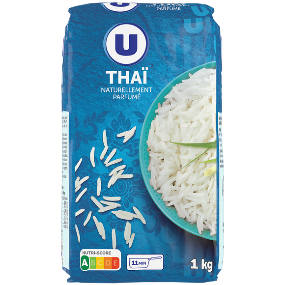 U Riz long thaï  sachet carré en aluminium de 1kg