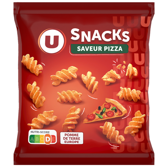 U Biscuits apéritifs Snacks goût pizza sachet de 60g