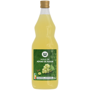 U Huile de pépins de raisin  bouteille de 1 litre