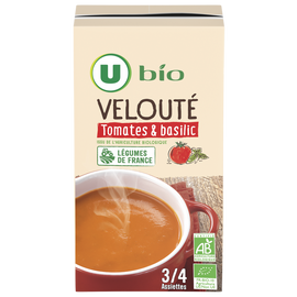 U BIO Soupe Velouté tomates et basilic  100cl