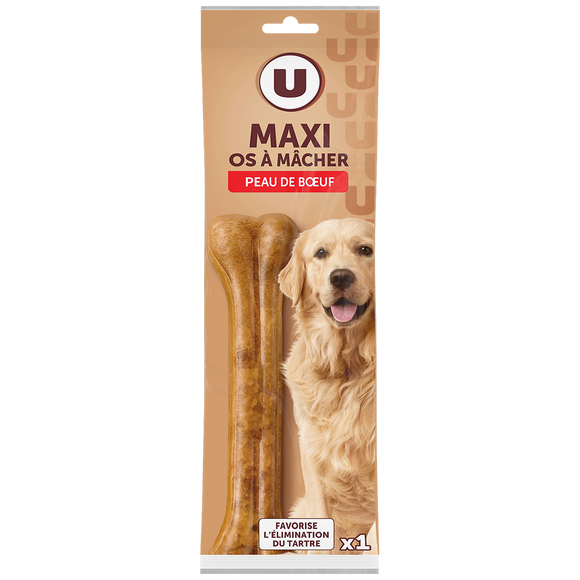 U Os pressé grand modèle pour chien 262g