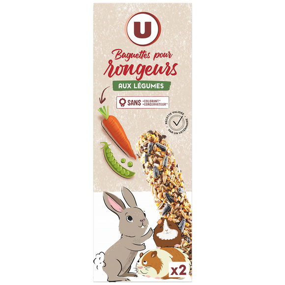 U Sticky légumes pour rongeur  x2 - 110g