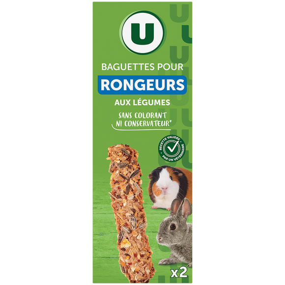 U Sticky légumes pour rongeur x2 - 110g