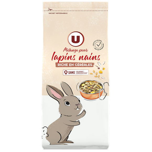 U Mélange pour lapins nains aux céréales  800g