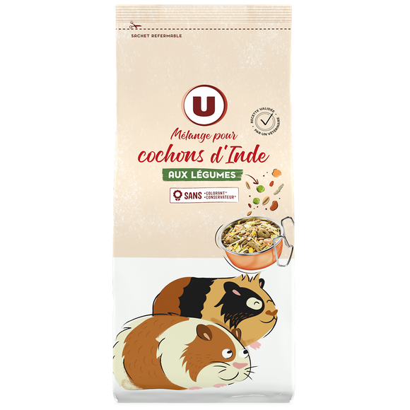 U Mélange pour cochon d'Inde aux légumes  paquet de 800g