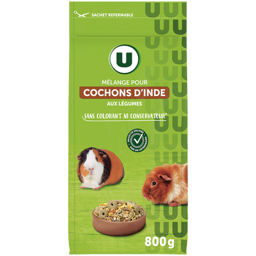 U Mélange pour cochon d'Inde aux légumes paquet de 800g