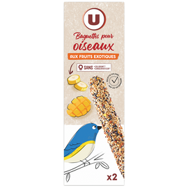 U Baguette aux fruits exotiques pour oiseaux  2 paquets de 60g
