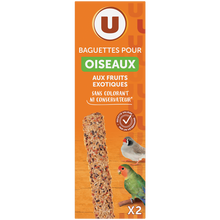 U Baguette aux fruits exotiques pour oiseaux 2 paquets de 60g