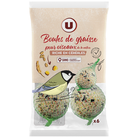 U Boules de graisse pour oiseux de la nature  x6  -  540g