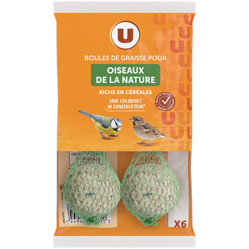 U Boules de graisse pour oiseaux de la nature x6 - 540g