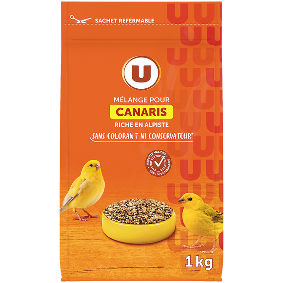 U Mélange pour canaris à l'alpiste paquet de 1kg