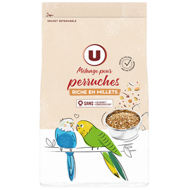 U Mélange pour perruches au millet  paquet de 1kg