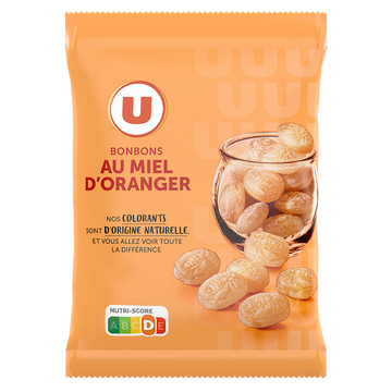U Bonbons au miel d'oranger  sachet de 250g