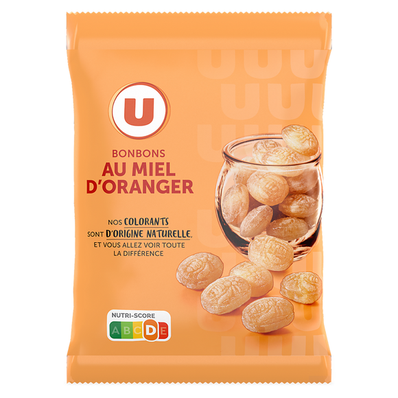U Bonbons au miel d'oranger  sachet de 250g