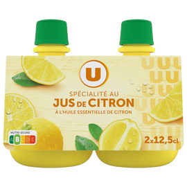 U Jus de citron jaune  2x12,5cl