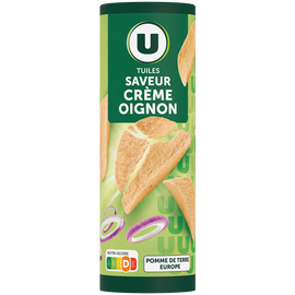 U Tuiles goût crème et oignon  boîte  de 170g