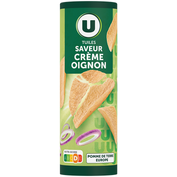 U Tuiles goût crème et oignon  boîte  de 170g
