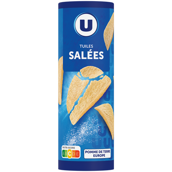 U Tuiles goût salé paquet de 170g