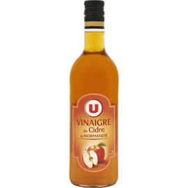 U Vinaigre de cidre 5°  bouteille en verre de 75cl
