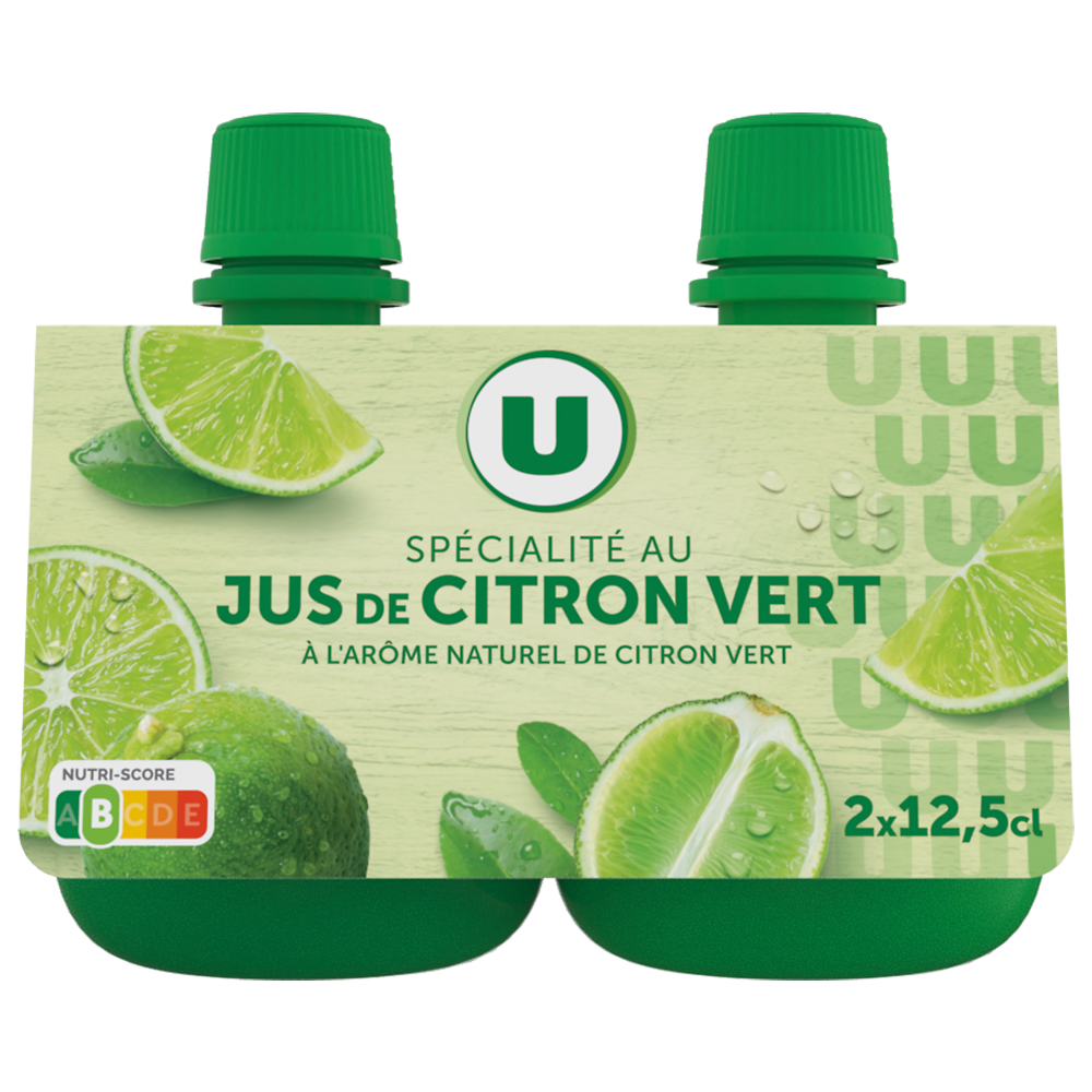 U Jus de citron vert  2x12, 5cl