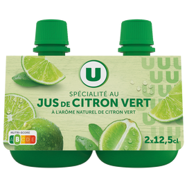 U Jus de citron vert  2x12, 5cl
