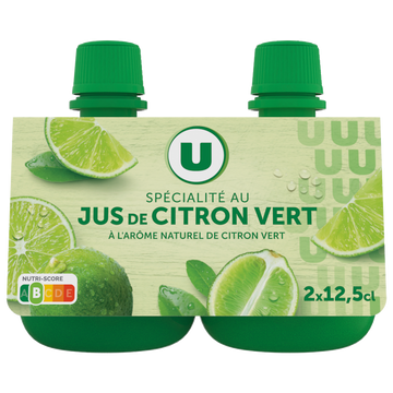 U Jus de citron vert  2x12, 5cl