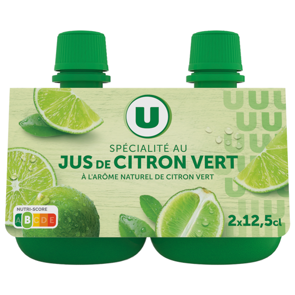 U Jus de citron vert  2x12, 5cl