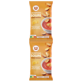 U Croûtons ronds frits pour soupe saveur fromage  2x90g  -  180g