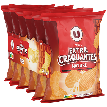 U Chips ondulées easy  6x30g