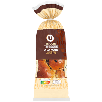 U Brioche tressée aux pépites de chocolat noir 600g