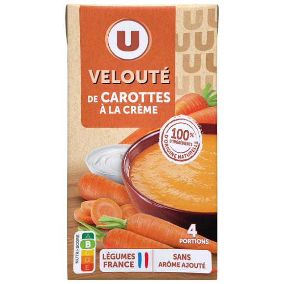 U Soupe Velouté de carottes à la crème brique de 1 litre