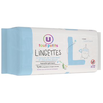 U TOUT PETITS Lingettes classiques pour bébé - x72